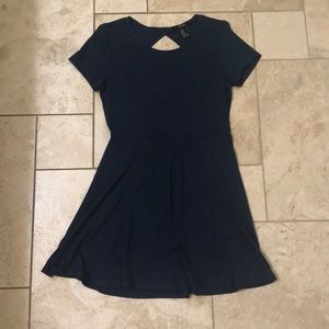 Navy skater dress